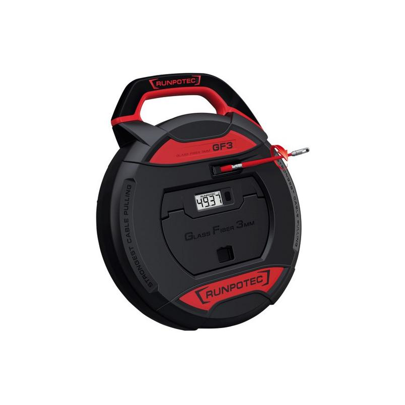 RUNPOTEC GF3 Kabeleinziehgerät inkl. digitalem Meterzähler 30m
