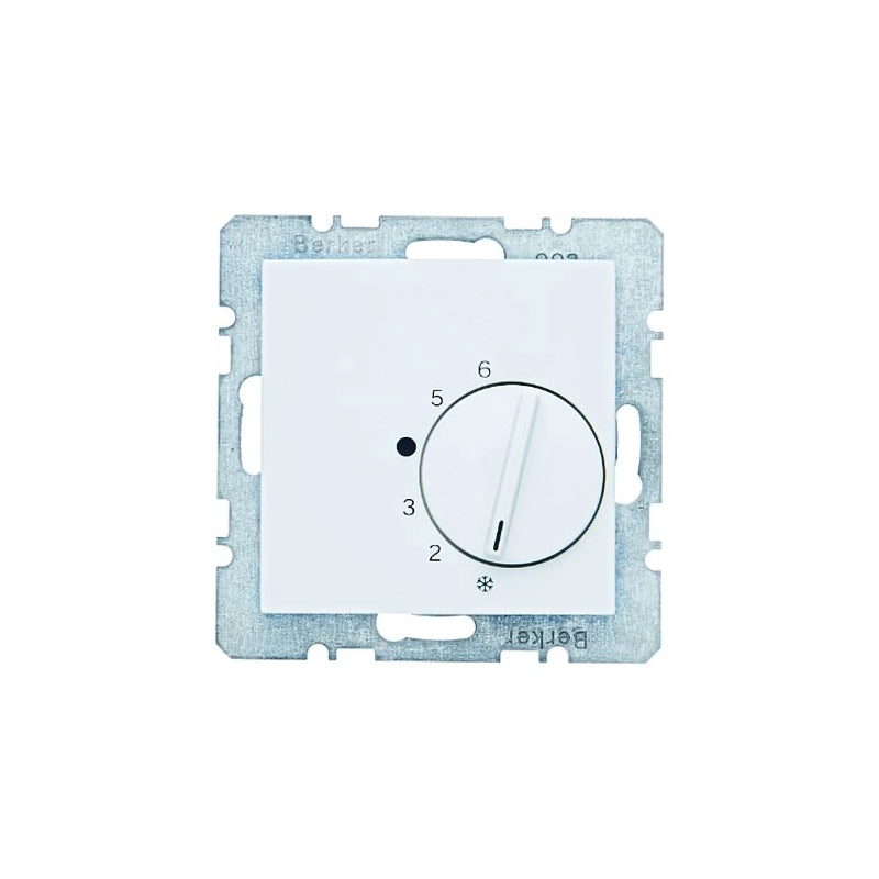 Berker S.1/B.3/B.7 Temperaturregler, Wechsler mit Zentralstück, polarweiß gänzend
