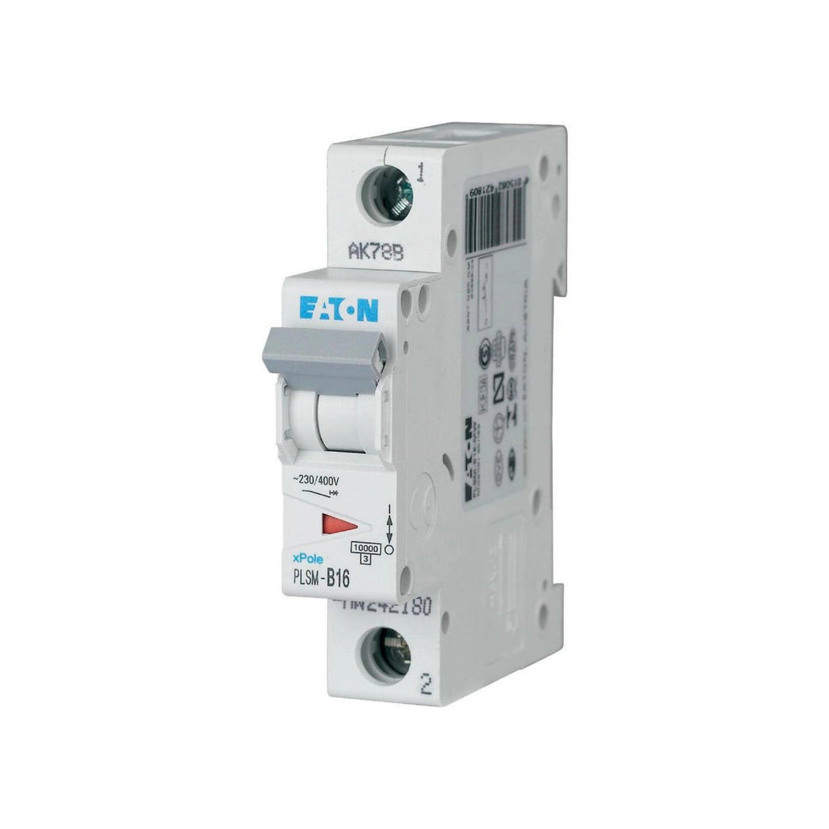 Eaton Leitungsschutzschalter, Kennlinie B, 1-polig, 16A - PLSM-B16-MW (242180)