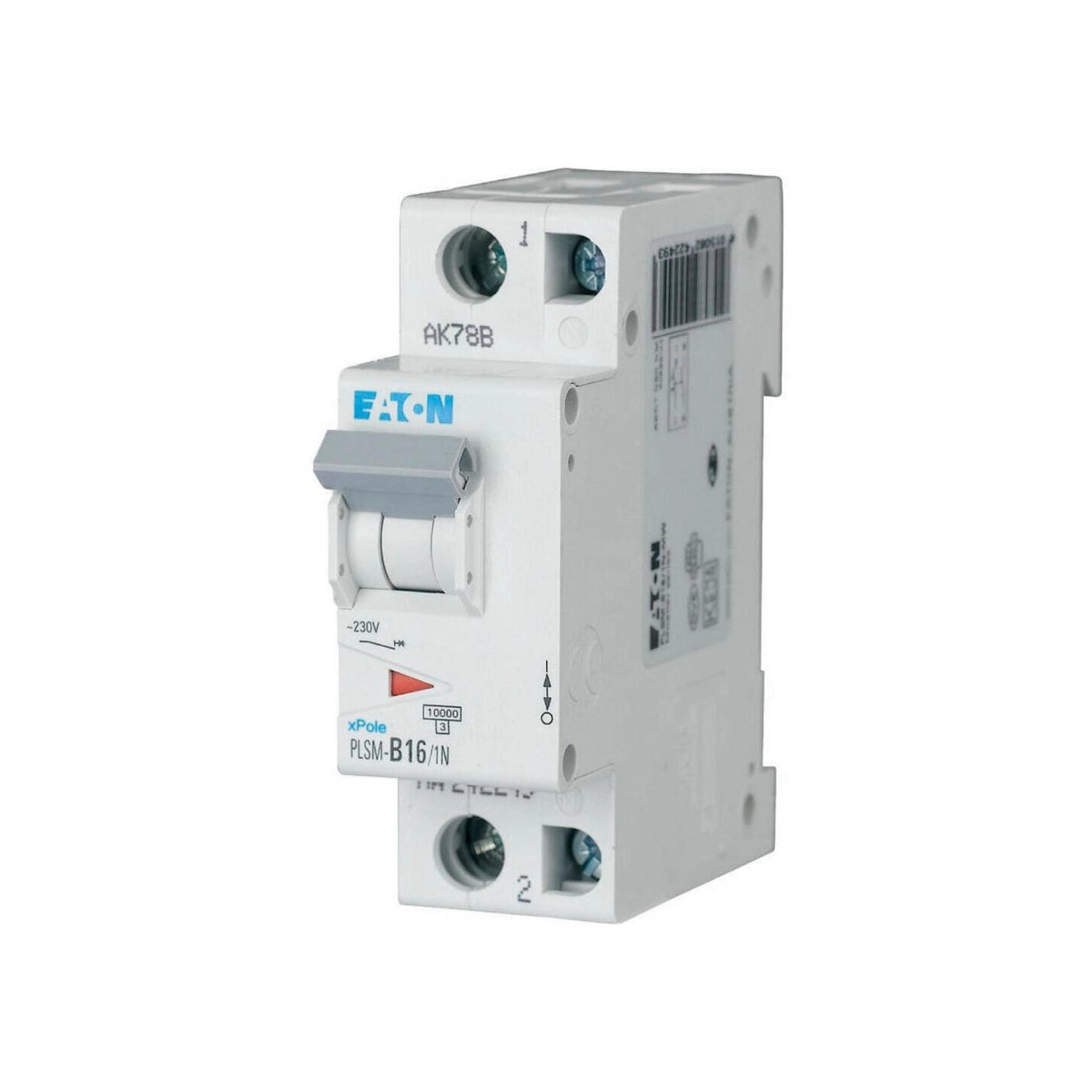 Eaton Leitungsschutzschalter, Kennlinie B, 1+N, 16A - PLSM-B16/1N-MW (242249)