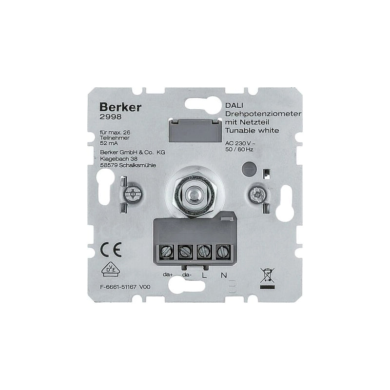 Berker DALI Drehpotentiometer tunable white Up - mit Spannungsversorgung