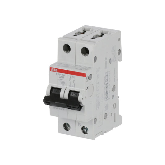 ABB Sicherungsautomat S200, 1+N, 10A, C, 6kA - S201-C10NA