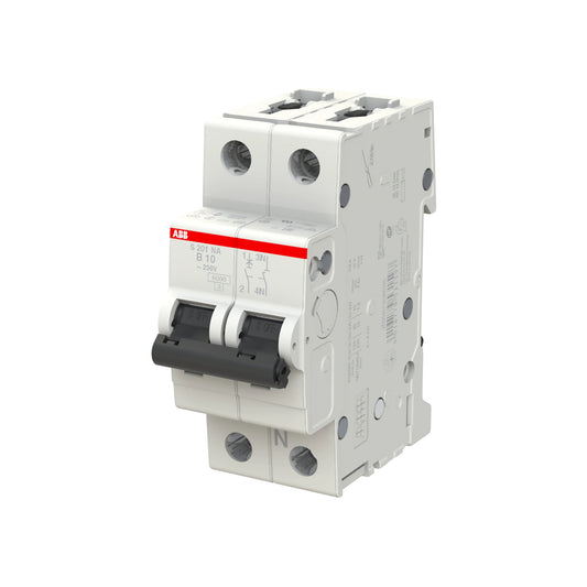 ABB Sicherungsautomat S200, 1+N, 10A, B, 6kA - S201-B10NA