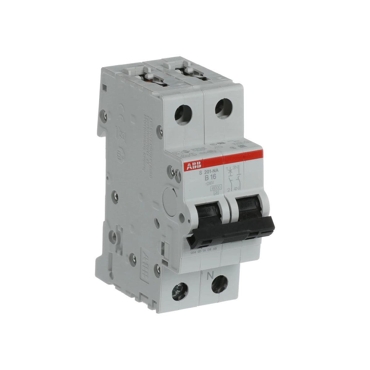 ABB Sicherungsautomat S200, 1+N, 16A, B, 6kA - S201-B16NA