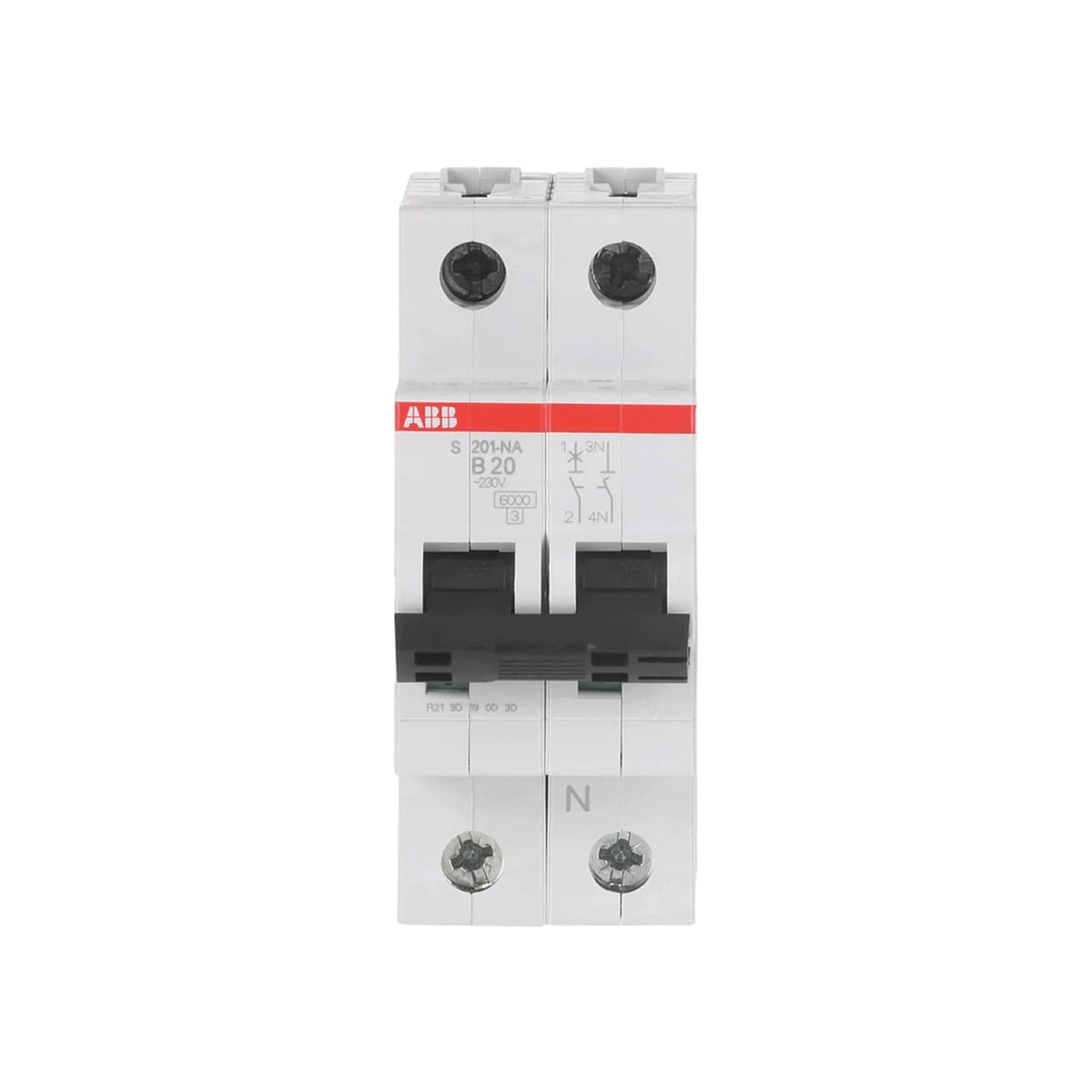 ABB Sicherungsautomat S200, 1+N, 20A, B, 6kA - S201-B20NA