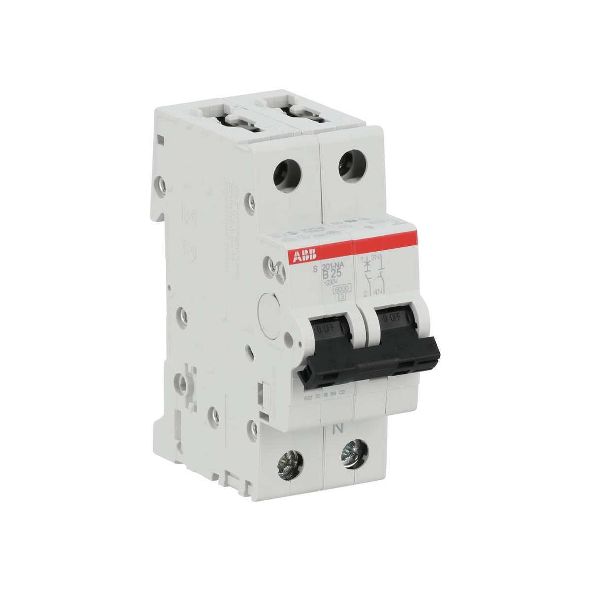 ABB Sicherungsautomat S200, 1+N, 25A, B, 6kA - S201-B25NA