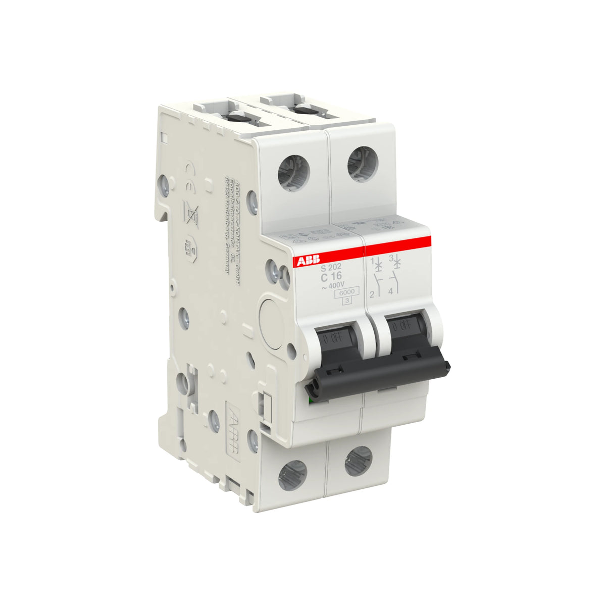 ABB Sicherungsautomat S200, 2-polig, 16A, C, 6kA - S202-C16