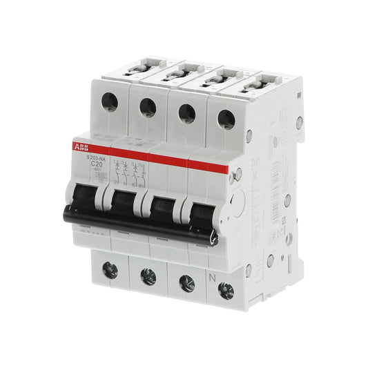ABB Sicherungsautomat S200, 3+N, 20A, C, 6kA - S203-C20NA