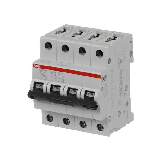 ABB Sicherungsautomat S200, 3+N, 25A, C, 6kA - S203-C25NA