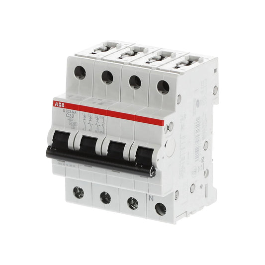 ABB Sicherungsautomat S200, 3+N, 32A, C, 6kA - S203-C32NA