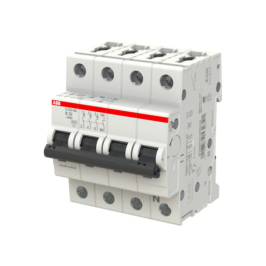 ABB Sicherungsautomat S200, 3+N, 32A, B, 6kA - S203-B32NA