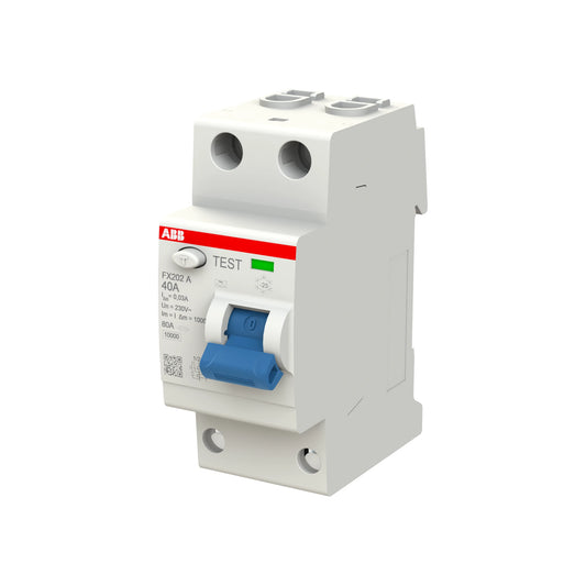 ABB FI-Schutzschalter FX200, 2-polig, 30mA, 40A, Typ A - FX202 A-40/0.03
