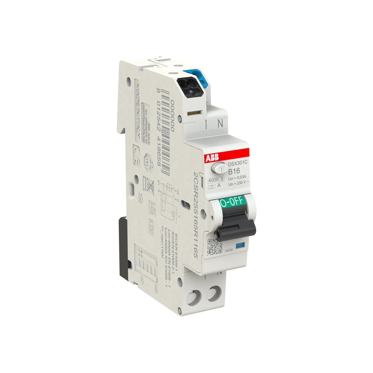 ABB FI-LS-Schalter FlexLine, 1+N, 30mA, 16A, B, Typ A - DSX301C B16 A30