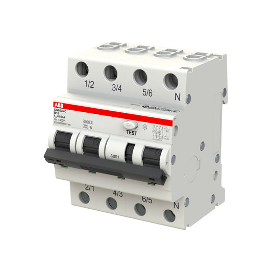 ABB FI-LS-Schalter DS203NC, 3+N, 30mA, 16A, B, Typ A - DS203NC B16 A30