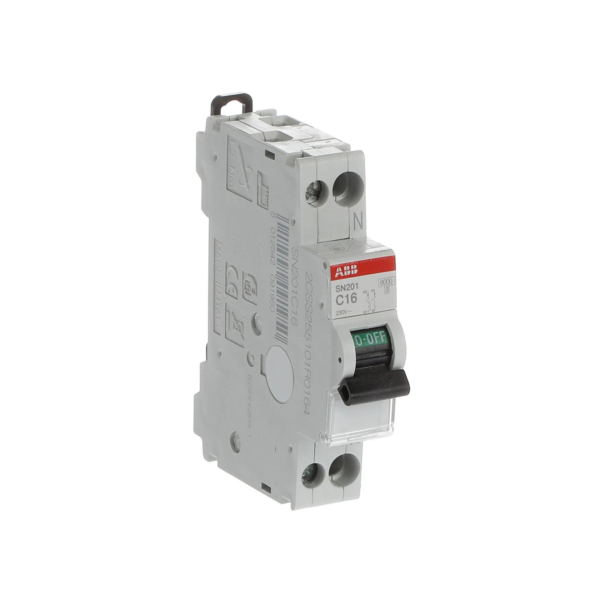ABB Sicherungsautomat SN201, 1+N, 16A, C, 6kA - SN201-C16
