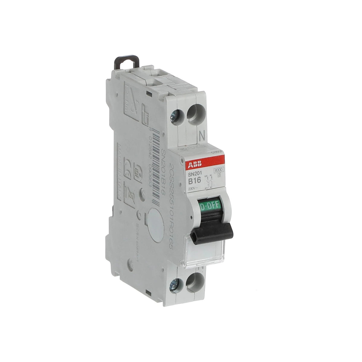 ABB Sicherungsautomat SN201, 1+N, 16A, B, 6kA - SN201-B16