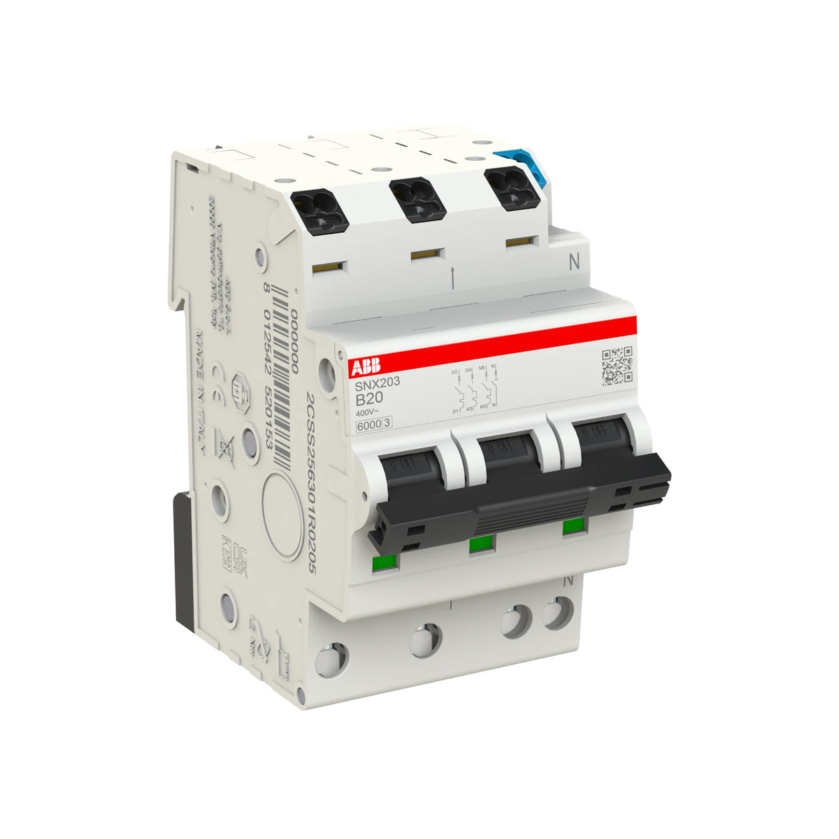 ABB Sicherungsautomat SNX203, 3+N, 20A, B, 6kA - SNX203-B20