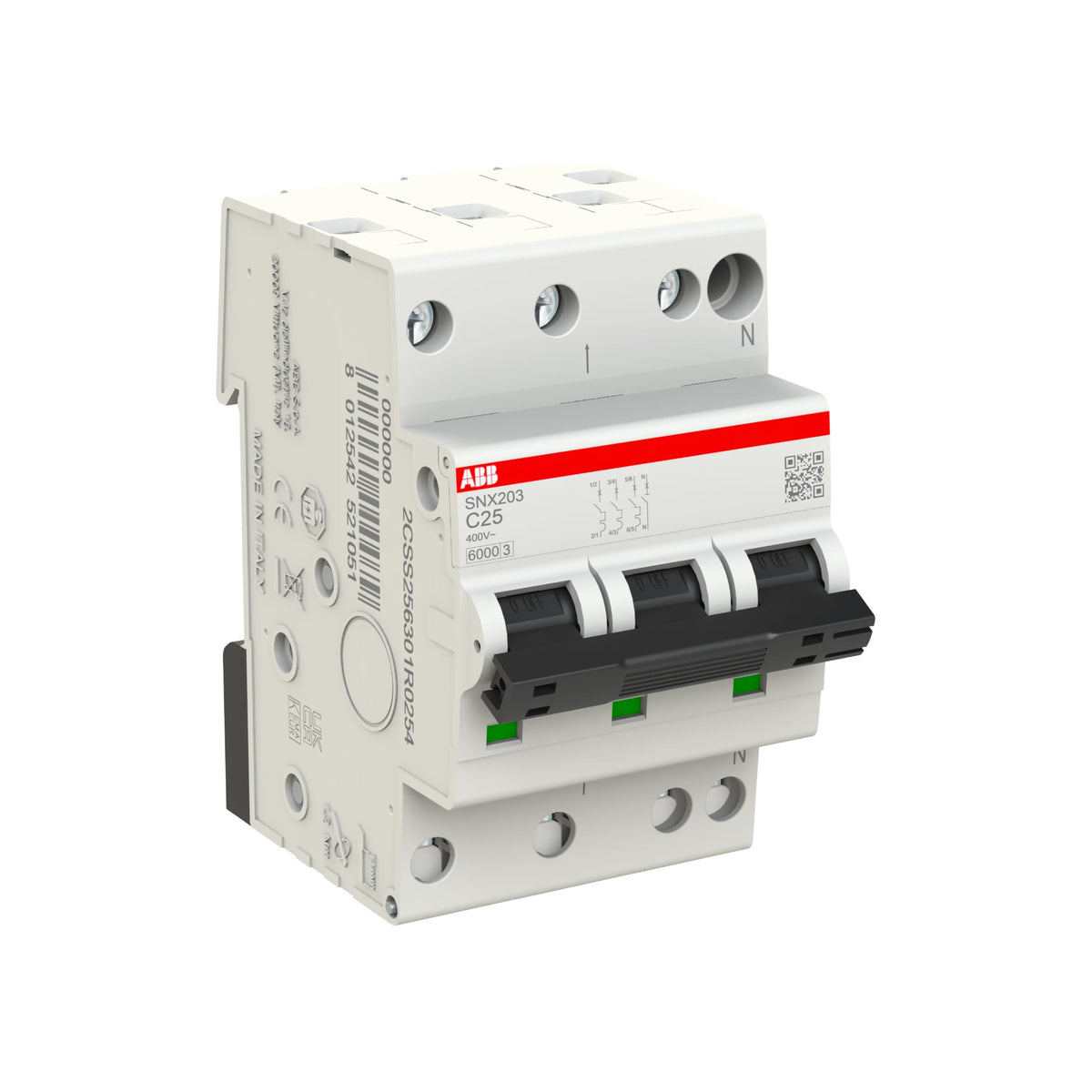 ABB Sicherungsautomat SNX203, 3+N, 25A, C, 6kA - SNX203-C25