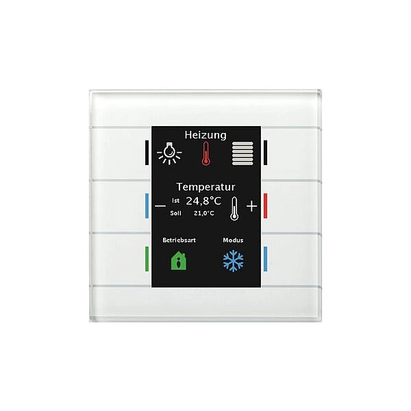 MDT KNX glass touch panel with color display, 6 surfaces, white