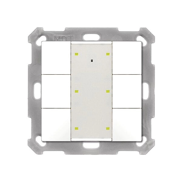 MDT KNX Tastsensor 6-fach Plus reinweiß glänzend
