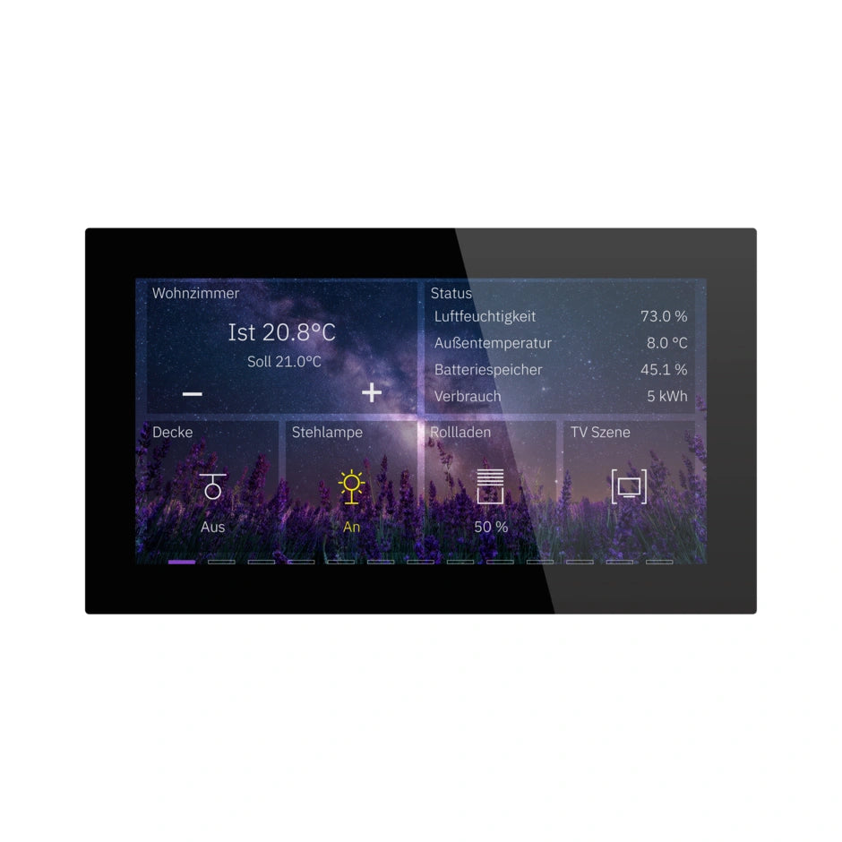 MDT KNX Glas Touch Smart 6 Zoll Secure schwarz