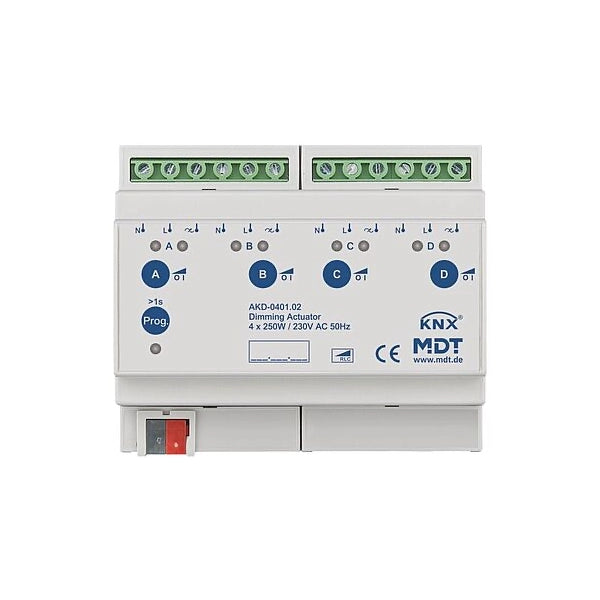 MDT KNX Universal Dimmaktor 4-fach mit Wirkleistungszähler REG