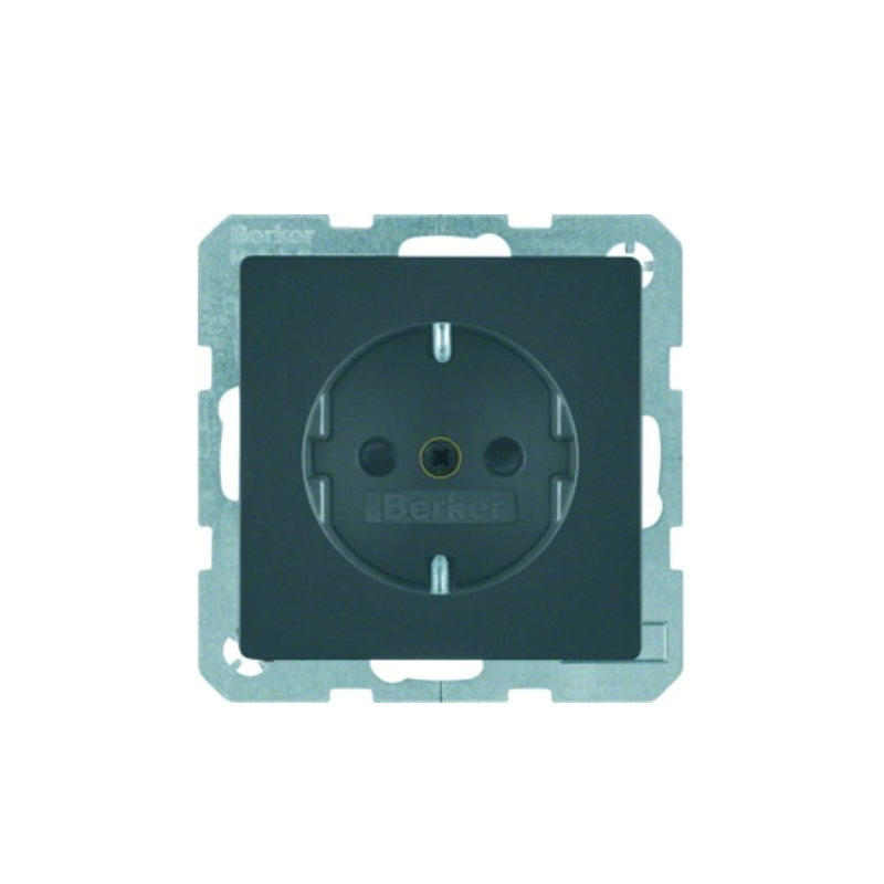 Berker Q.1/Q.3/Q.7 Schuko Steckdose, erh. Berührungsschutz, anthrazit samt