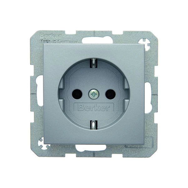 Berker S.1/B.3/B.7 Schuko Steckdose, alu matt