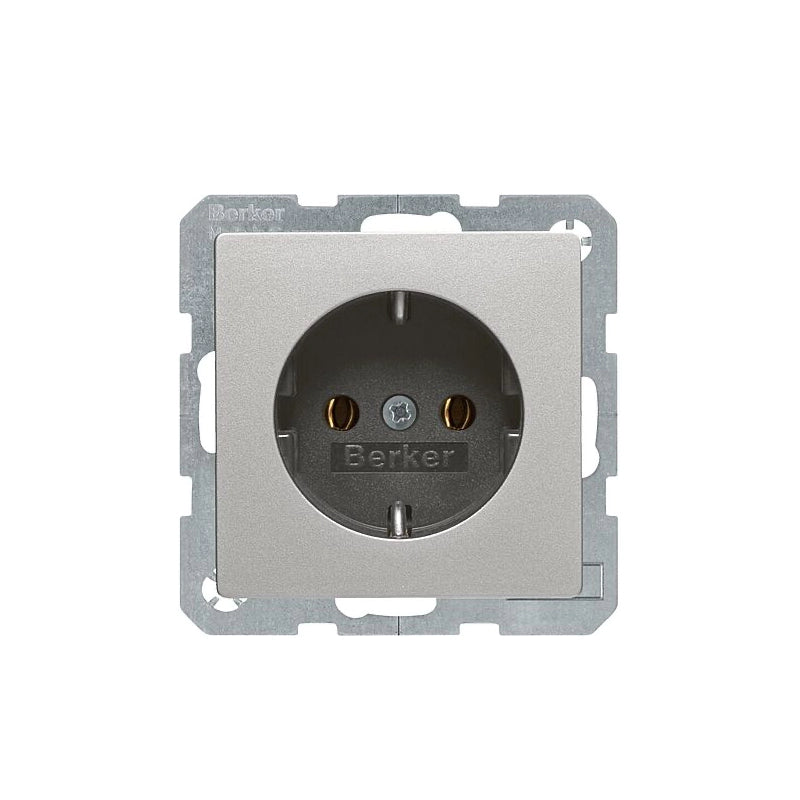 Berker Q.1/Q.3/Q.7 Schuko Steckdose, alu samt