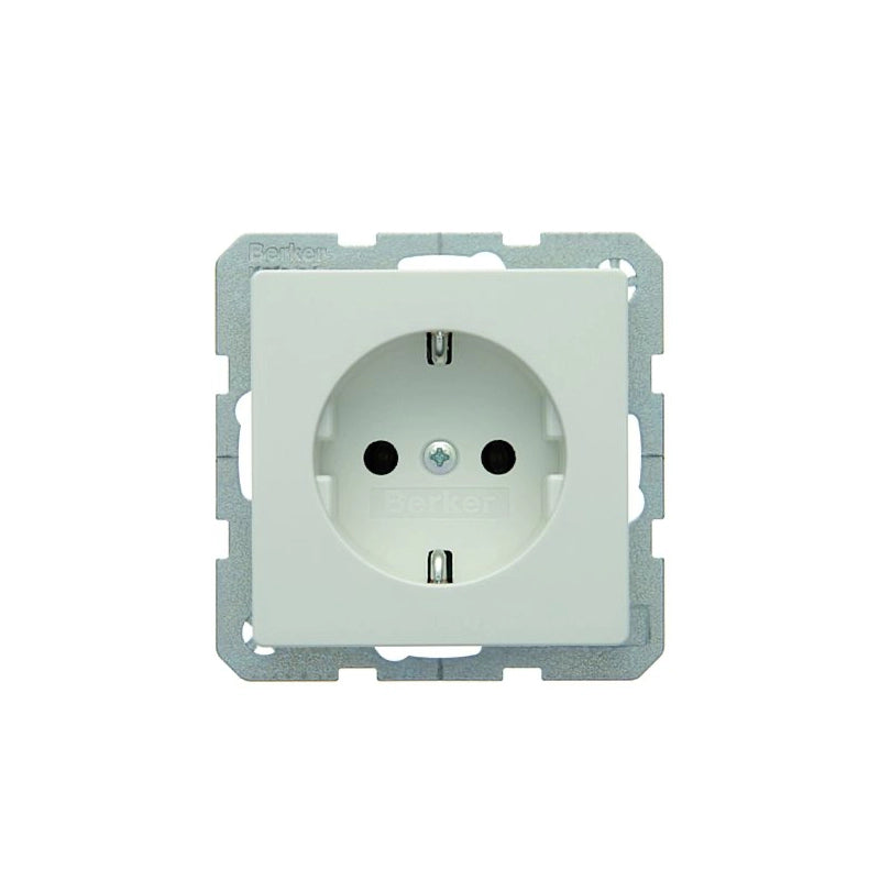 Berker Q.1/Q.3/Q.7 Schuko Steckdose, polarweiß samt