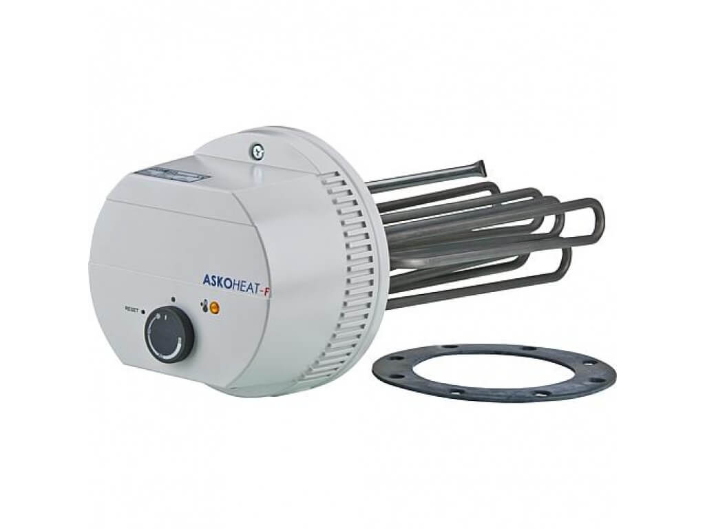 Askoma Flansch-Heizkörper AHFOR-BI-OP-9.0kW 400V 180mm - 012-5608