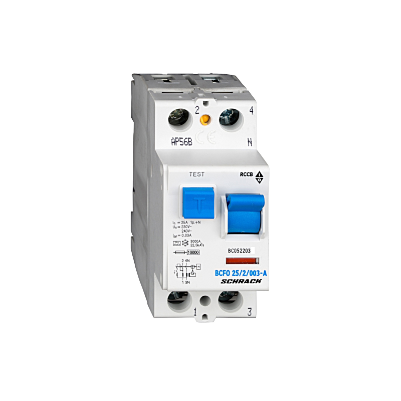 Schrack FI-Schutzschalter, 25A, 2-polig, 30mA, Typ A (Puls) BC052203—