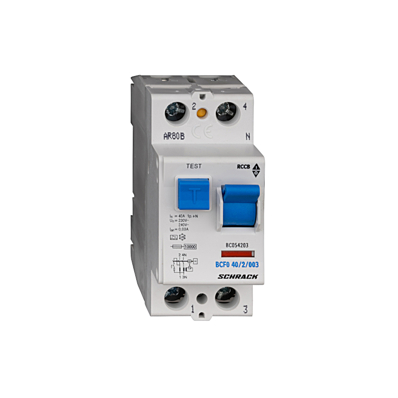 Schrack FI-Schutzschalter, 40A, 2-polig, 30mA, Typ A (Puls) BC054203—