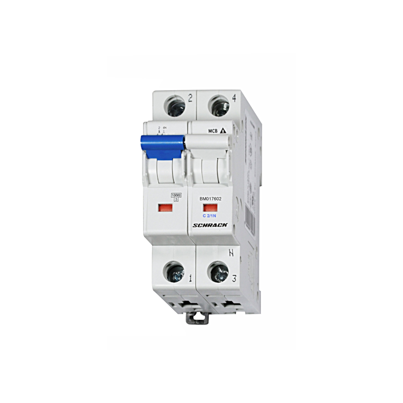 Schrack Sicherungsautomat, Kennlinie C, 2A, 1+N, 10kA (BM017602--)