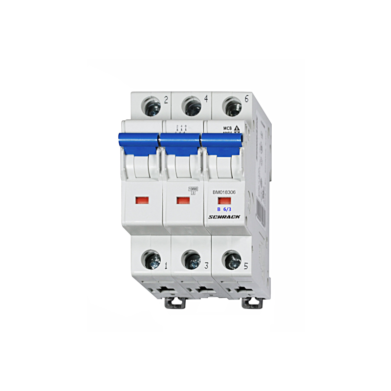 Schrack Sicherungsautomat, Kennlinie B, 6A, 3-polig, 10kA (BM018306--)