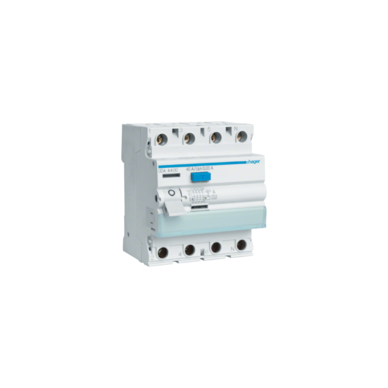 Hager FI-Schutzschalter 4-polig 6kA 40A 30mA Typ A - CDA440D