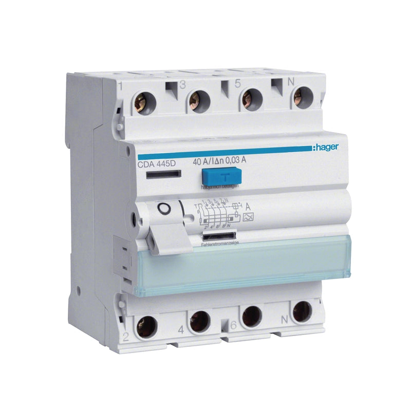 Hager FI-Schutzschalter 4-polig 6kA 40A 30mA Typ A VS - CDA445D