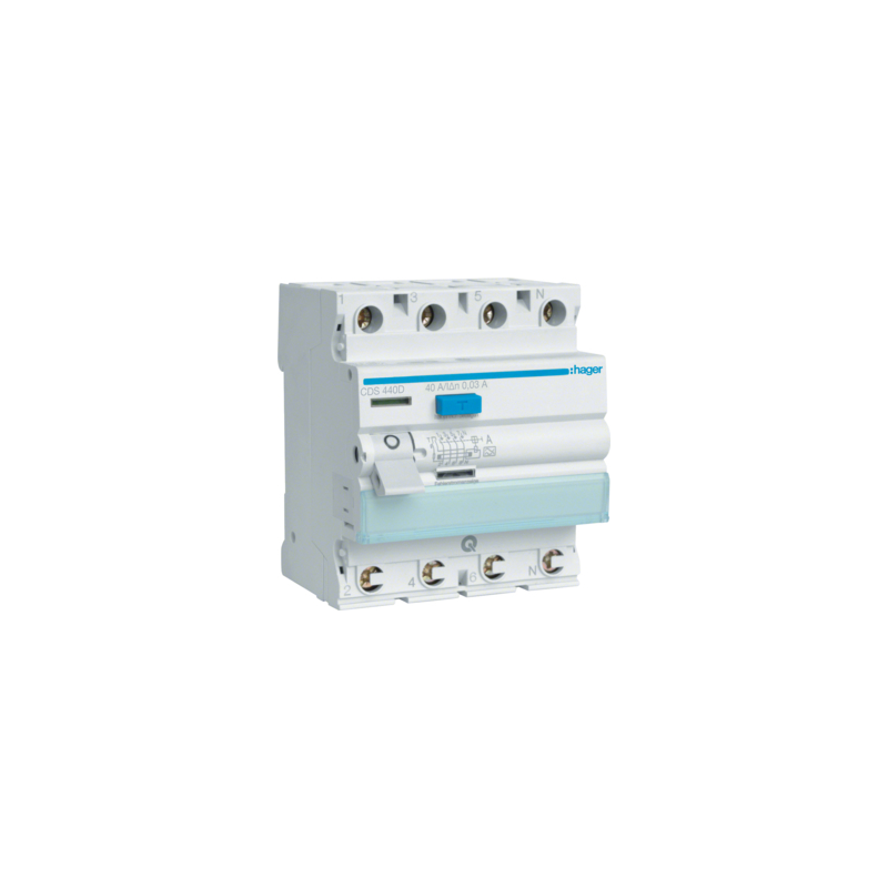 Hager FI-Schutzschalter 4-polig 40A 30mA Typ A - CDS440D