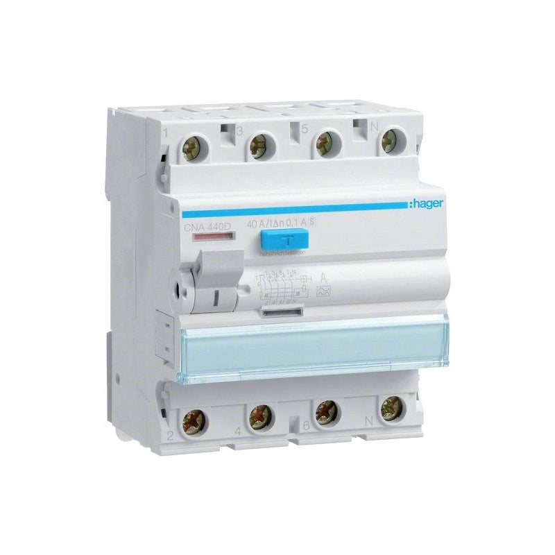 Hager FI-Schutzschalter 4-polig 6kA 40A 100mA Typ S selektiv - CNA440D