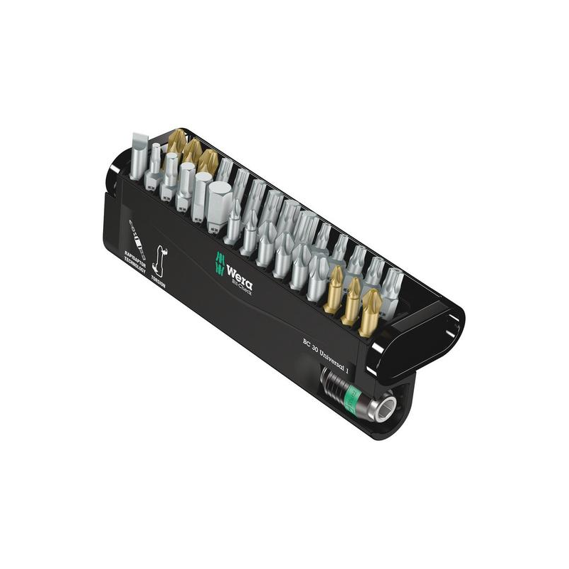 WERA 29 Bits im Bit-Check mit Rapidaptor Halter Satz 30-teilig