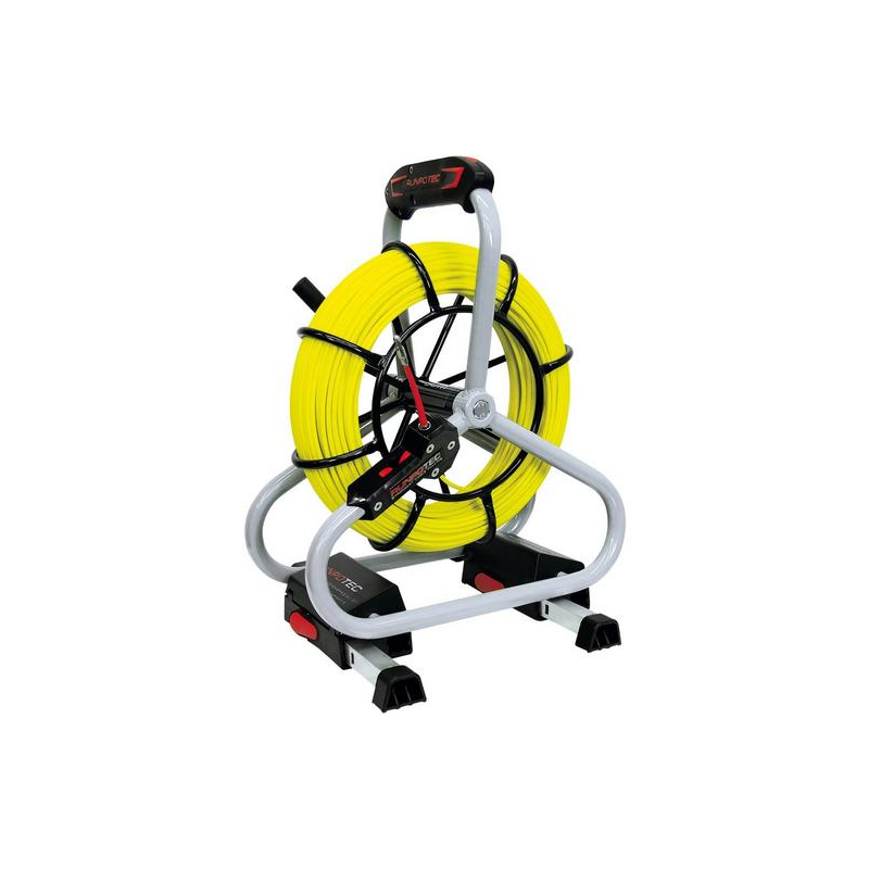 RUNPOTEC Profi-Set Glasfaserstab Ø4,5mm, RG6 50m inkl. Haspel