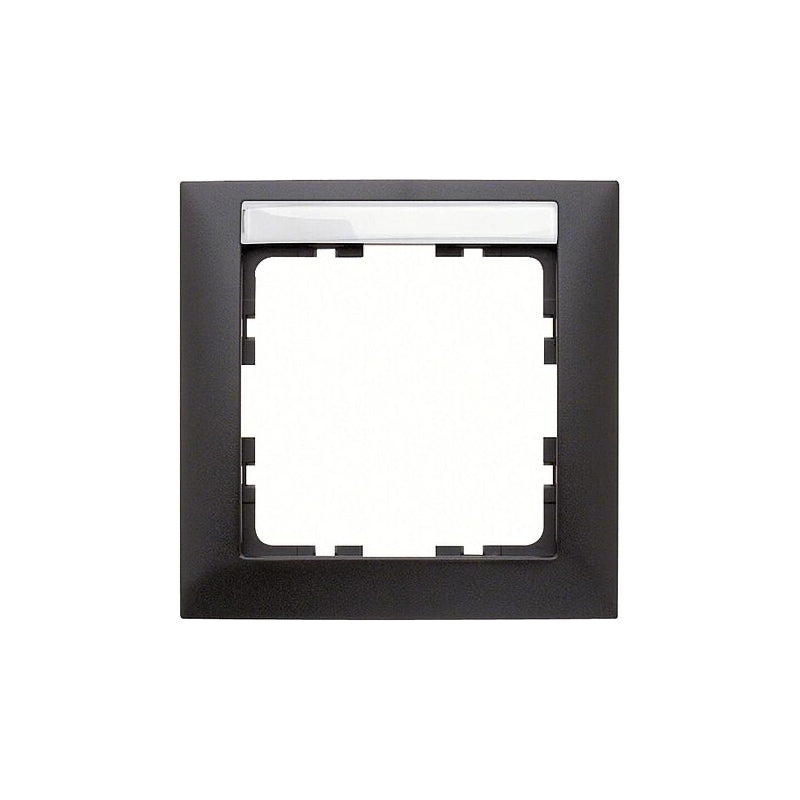 Berker S.1 Rahmen 1-fach mit Beschriftungsfeld, anthrazit matt