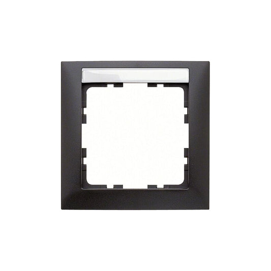 Berker S.1 Rahmen 1-fach mit Beschriftungsfeld, anthrazit matt