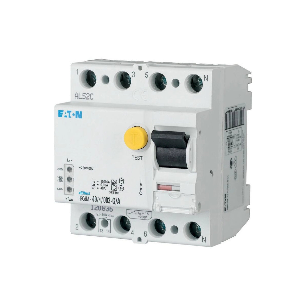 Eaton FI-Schutzschalter 4-polig 63A 30mA Typ G/A (FRCDM-63/4/003-G/A) - 168650