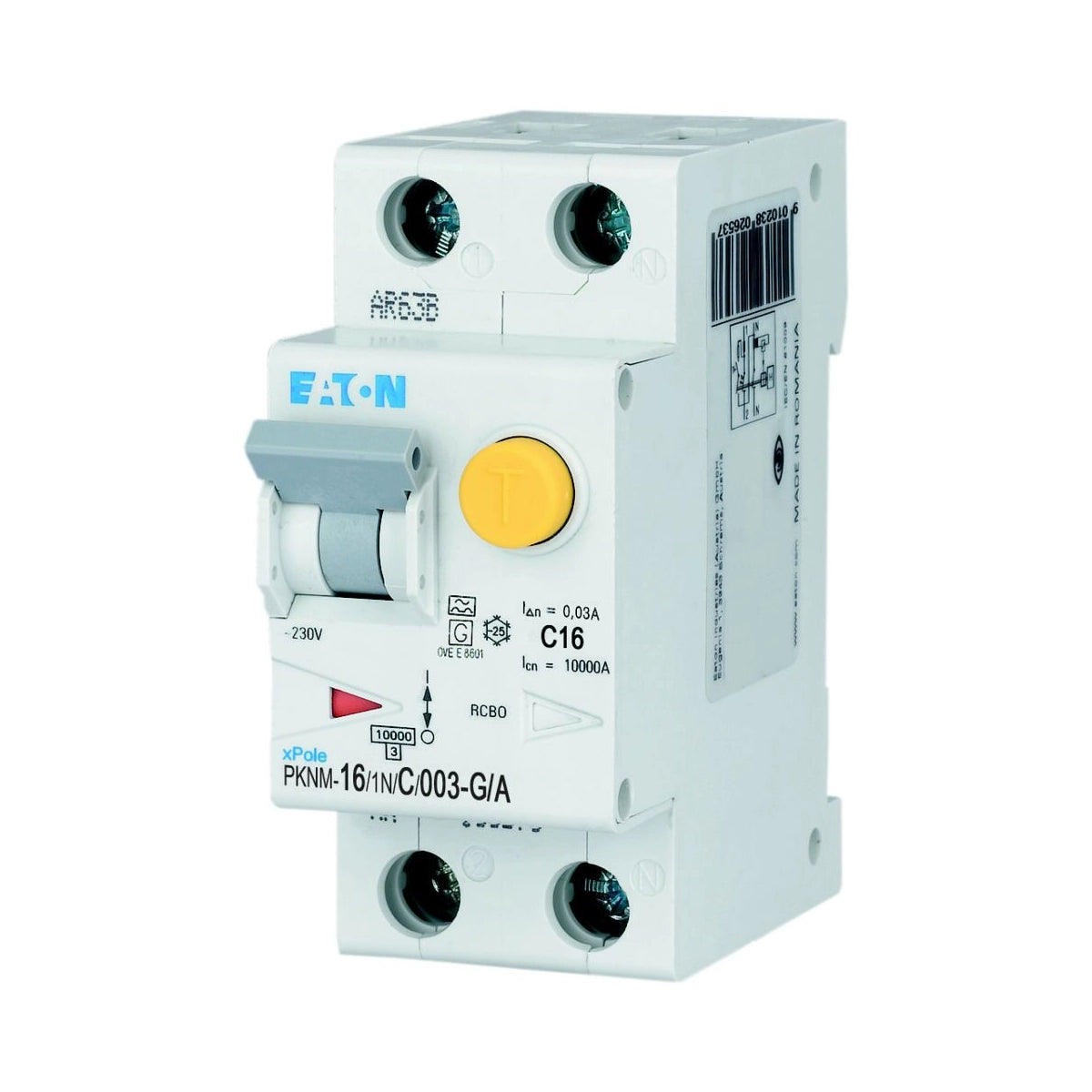 Eaton FI-LS-Schalter, Kennlinie C, 1+N, 16A, 30mA (PKNM-16/1N/C/003-G/A) - 182892