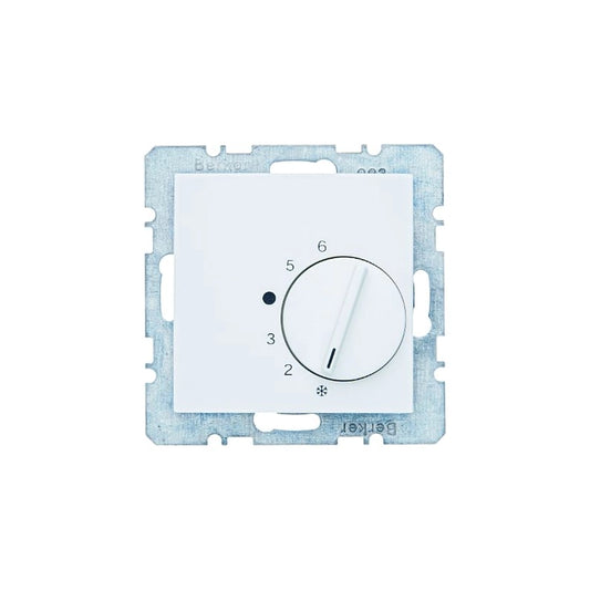 Berker S.1/B.3/B.7 Temperaturregler, Wechsler mit Zentralstück, polarweiß matt