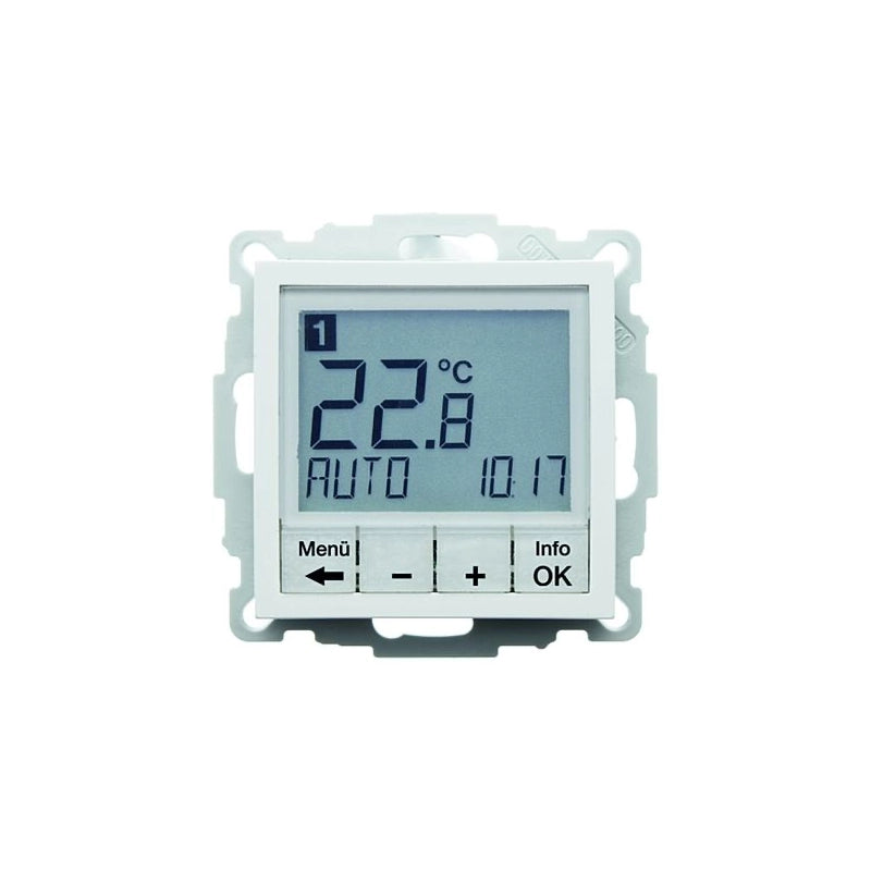 Berker S.1/B.3/B.7 Temperaturregler, Schließer, mit Zentralstück, polarweiß glänzend