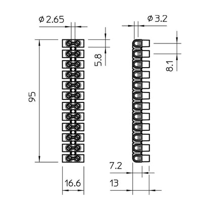 OBO terminal block 4.0mm² black - 2056089