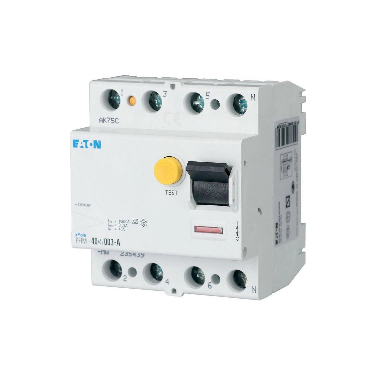 Eaton FI-Schutzschalter 4-polig 40A 100mA Typ A (PFIM-40/4/01-A-MW) - 235440