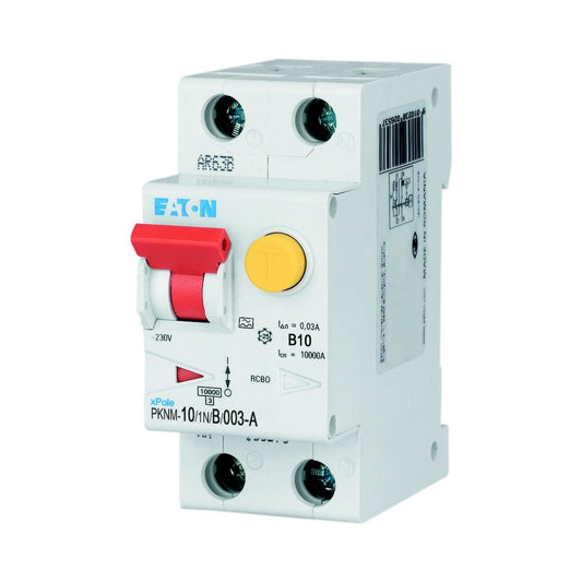 Eaton FI-LS-Schalter, Kennlinie B, 1+N, 10A, 30mA (PKNM-10/1N/B/003-A-M) - 236072